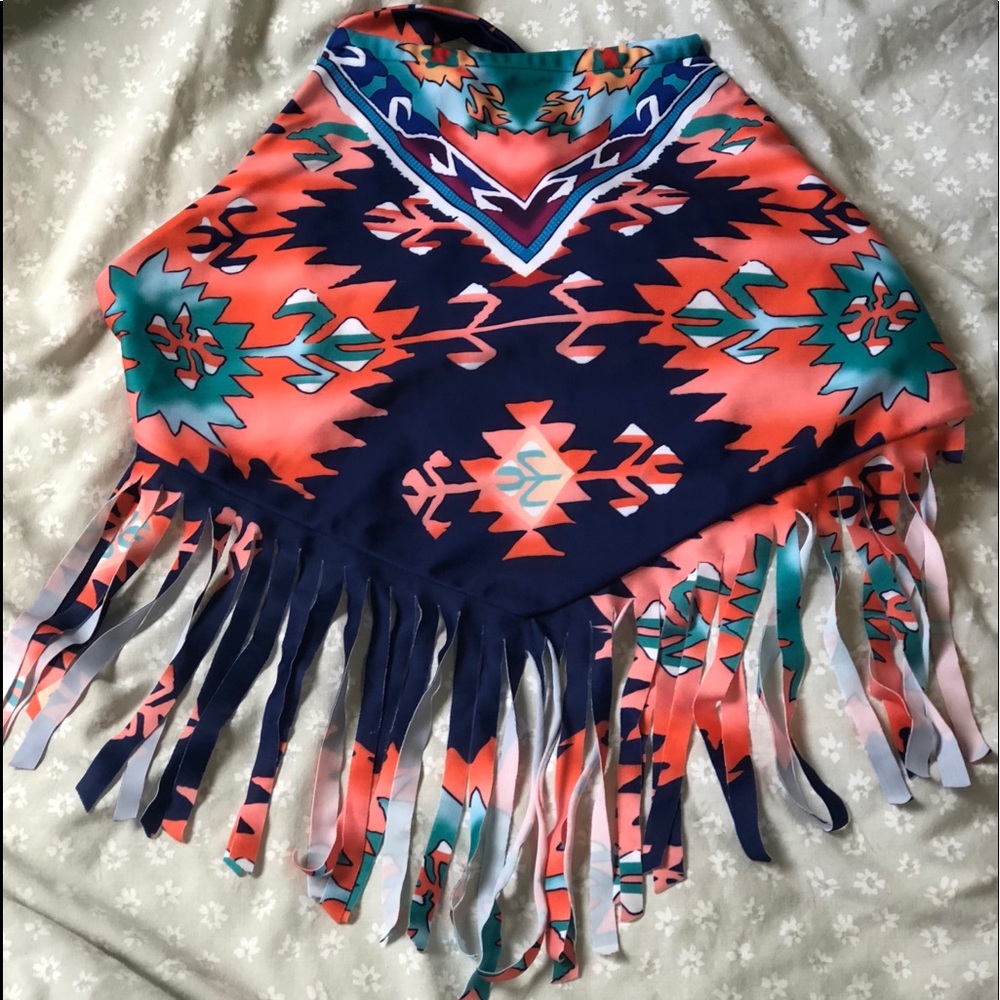 Southwest Aztec Fringe Style Bathing Suit